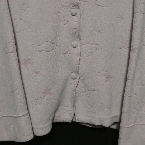 CELESTE | large | Adorable Fleece Light Pink Teddy Bear and Cloud Pajama Shirt - Picture 7 of 16
